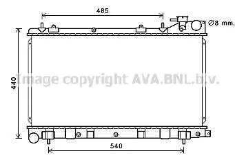 <strong>AVA SUBARU Радіатор системи охолодження двигуна FORESTER 2.5 03- AVA COOLING SU2103 (фото 1)</strong>