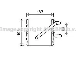 <strong>AVA SUBARU Радіатор пічки IMPREZA 1.6 92-, LEGACY II 2.0, 2.5 94- AVA COOLING SU6107 (фото 1)</strong>