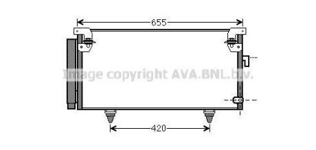 AVA SUBARU радіатор кондиціонера Legacy IV, Outback 03- AVA COOLING SUA5073D фото товара