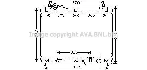 <strong>Радіатор охолодження двигуна Suzuki Grand Vitara (05-) АКПП AVA AVA COOLING SZ2102 (фото 1)</strong>