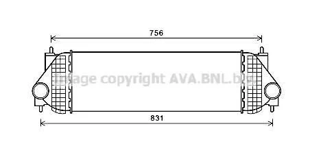 <strong>Інтеркулер Suzuki Grand Vitara (05-) 1.9DDiS AVA AVA COOLING SZA4134 (фото 1)</strong>