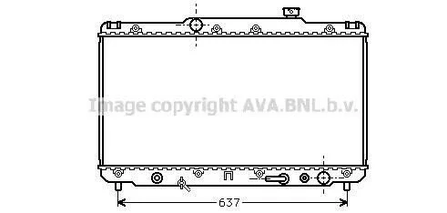<strong>AVA TOYOTA Радіатор системи охолодження двигуна CAMRY 2.2 91-, SCEPTER 2.2 92- AVA COOLING TO2186 (фото 1)</strong>