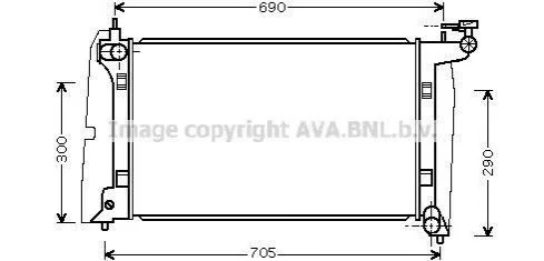 <strong>Радіатор охолодження двигуна AVA AVA COOLING TO2302 (фото 1)</strong>