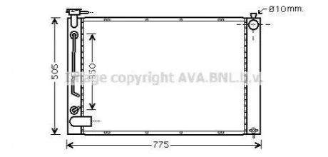 Радіатор для Lexus AVA COOLING TO 2343 фото товару