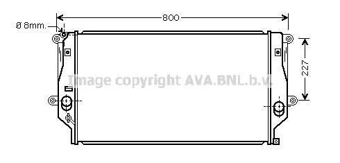 <strong>AVA TOYOTA Радіатор системи охолодження двигуна RAV 4 III 2.2 05- AVA COOLING TO2401 (фото 1)</strong>