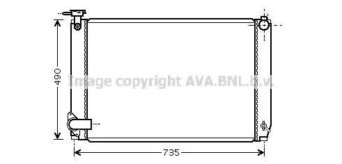 <strong>AVA LEXUS Радіатор системи охолодження двигуна RX 400h 05- AVA COOLING TO2462 (фото 1)</strong>