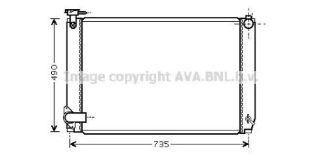 AVA LEXUS Радіатор системи охолодження двигуна RX 400h 05- для Lexus AVA COOLING TO2463 фото товару