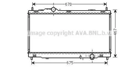 Радіатор охолодження двигуна Lexus GS (05-) AVA для Lexus AVA COOLING TO2495 фото товару
