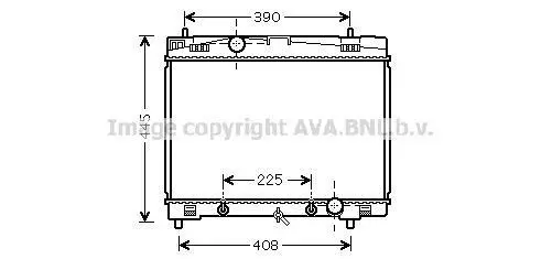 <strong>AVA TOYOTA Радіатор охолодження двиг. (з АКПП) Yaris 1.0/1.3 05- AVA COOLING TO2577 (фото 1)</strong>