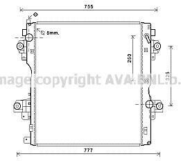 AVA TOYOTA Радіатор охолодження двиг. Land Cruiser Prado 3.0 D-4D AVA COOLING TO2604 фото товару