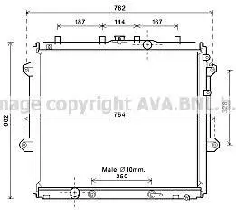 <strong>AVA TOYOTA Радіатор системи охолодження двигуна (автомат) LAND CRUISER PRADO 4.0 V6 VVT-i 09- AVA COOLING TO2616 (фото 1)</strong>