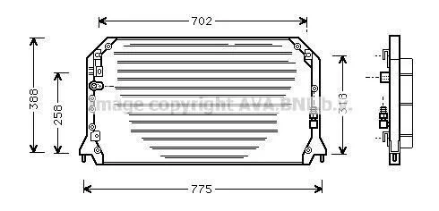 <strong>AVA TOYOTA Радіатор кондиціонера (конденсатор) CAMRY 2.2, 3.0 96- AVA COOLING TO5254 (фото 1)</strong>