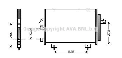 <strong>Конденсатор кондиціонера TOYOTA RAV 4 II (00-) (вир-во AVA) AVA COOLING TO5281D (фото 1)</strong>