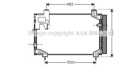 <strong>AVA TOYOTA Радіатор кондиціонера (конденсатор) з осушувачем AVENSIS 2.0 03-, COROLLA 2.0 04- AVA COOLING TO5394D (фото 1)</strong>