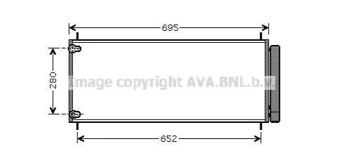 <strong>Радіатор кондиціонера Toyota Auris (07-), Corolla (07-), Verso (09-) 2.0D, 2.2D AVA AVA COOLING TO5406D (фото 1)</strong>