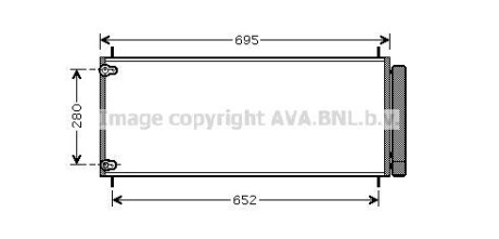 AVA TOYOTA Радіатор кондиціонера Auris, Corolla 06- AVA COOLING TO5406D фото товару