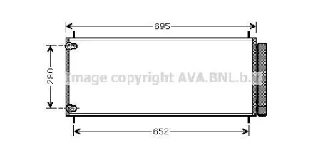 Радіатор кондиціонера Toyota Auris (07-), Corolla (07-), Verso (09-) 2.0D, 2.2D  AVA для AVA COOLING TO5406D фото товару