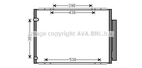 AVA LEXUS Радіатор кондиціонера (конденсатор) з осушувачем RX 350 06- AVA COOLING TO5573D (фото 1)