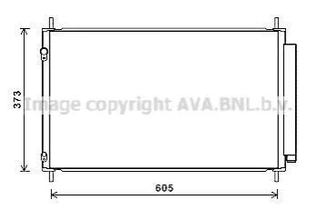 <strong>AVA TOYOTA Радіатор кондиціонера (конденсатор) YARIS 1.5 Hybrid 12- AVA COOLING TO5708D (фото 1)</strong>