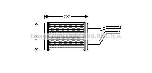 <strong>Радіатор обігрівача салону Toyota Hiace IV 98>05, Hiace V 05>19 AVA AVA COOLING TO6326 (фото 1)</strong>