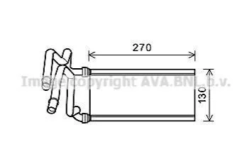<strong>Теплообмінник, система опалення салону CLEVER FIT AVA COOLING TO6705 (фото 1)</strong>