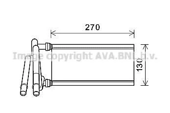 <strong>Радіатор обігрівача салону Lexus GS (05-11), Lexus IS (06-15) AVA AVA COOLING TO6706 (фото 1)</strong>