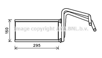 AVA TOYOTA Радіатор опалення FJ CRUISER 4.0 4WD 06-, LAND CRUISER PRADO 3.0, 4.0 02- AVA COOLING TO6714 фото товара