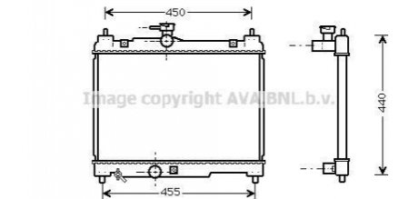 Радіатор AVA COOLING TOA 2251 фото товару