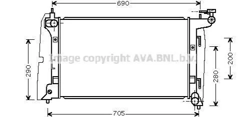 <strong>Радіатор охолодження двигуна Toyota Corolla 1,6i 01>07 AVA AVA COOLING TOA2290 (фото 1)</strong>