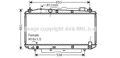 <strong>AVA TOYOTA Радіатор охолодження двиг. Rav 4 II 2.0D 01- AVA COOLING TOA2348 (фото 1)</strong>