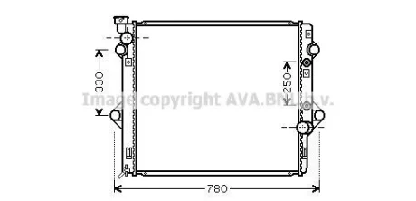 Радіатор, Система охолодження двигуна CLEVER FIT для Toyota AVA COOLING TOA2478 фото товару