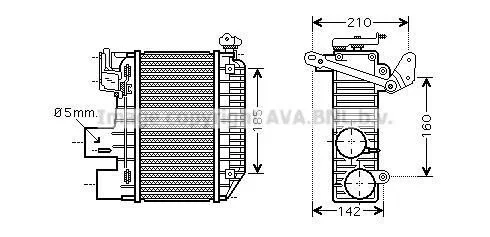 <strong>AVA TOYOTA Інтеркулер Avensis 2.0D-4D 99- AVA COOLING TOA4365 (фото 1)</strong>
