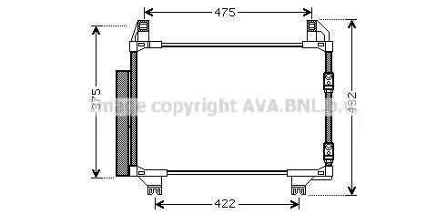 <strong>Радіатор кодиціонера CLEVER FIT TOYOTA / LEXUS AVA COOLING TOA5404D (фото 1)</strong>