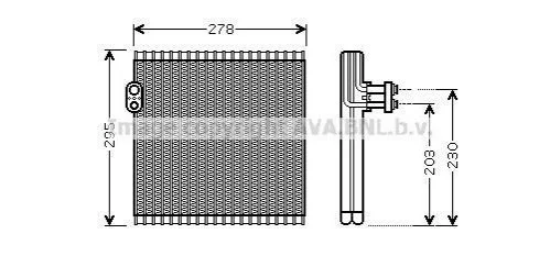 <strong>Випарник кондиціонера AVA COOLING TO V485 (фото 1)</strong>