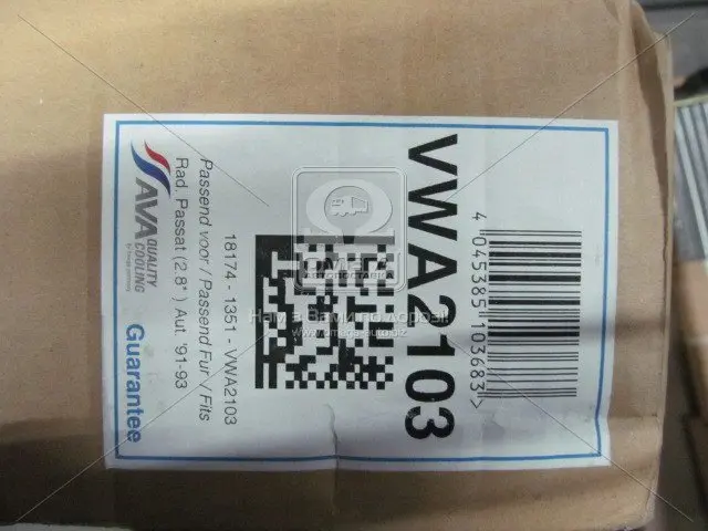 <strong>AVA VW Радіатор сист. охолодження двигуна PASSAT B3 VR6 AC 91- AVA COOLING VNA2103 (фото 1)</strong>