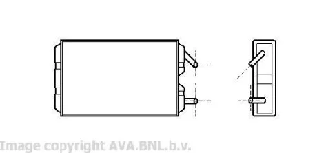 AVA VOLVO Радіатор опалення 740, 760, 940, 960 для AVA COOLING VO6041 фото товару