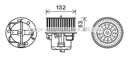 <strong>Вентилятор обігрівача салону Volvo XC60 XC70 S60 II V60 V70, Land Rover Freelander AVA AVA COOLING VO8178 (фото 1)</strong>