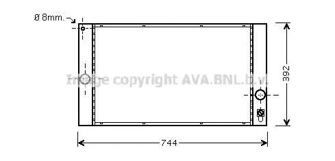 <strong>AVA VOLVO Радіатор системи охолодження двигуна C30/70 II, S40 II, V50 2.0/2.5 04- AVA COOLING VOA2141 (фото 1)</strong>