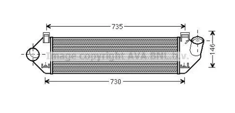 AVA VOLVO Інтеркулер C30, C70 II, S40 II, V40/50 1.6/2.0d для AVA COOLING VOA4134 фото товару