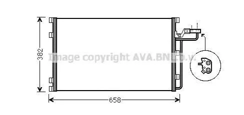 <strong>Радіатор кондиціонера Volvo C30 (07-), С70 II (06-), S40 II (03-), V50 (03-) 2.0D, 2.4i, 2.5i AVA AVA COOLING VOA5150 (фото 1)</strong>