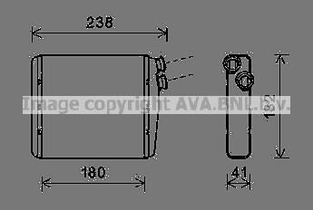 Радиатор отопителя салона Volvo S60 (10-), S80 (06-), XC60 (08-),XC70 (07-)/Rang AVA COOLING VOA6163 фото товара