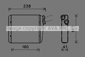 Радіатор обігрівача салону Volvo S60 (10-), S80 (06-), XC60 (08-),XC70 (07-)/Range Rover Evoque (11-) AVA для AVA COOLING VOA6163 фото товару