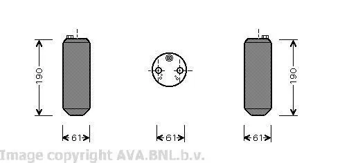 <strong>Осушувач кондиціонера Volvo S60, S80, V70, XC70, XC90 (99-) AVA AVA COOLING VOD108 (фото 1)</strong>