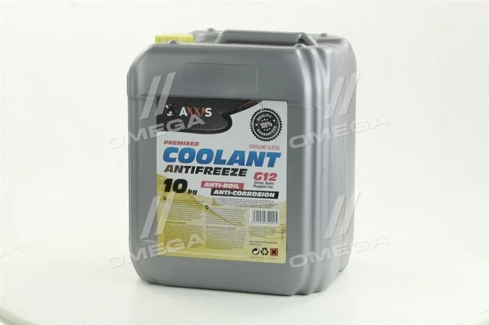 <strong>Антифриз YELLOW G12 Сoolant <AXXIS> (жовтий) (Каністра 10кг) Axxis AX-2009 (фото 1)</strong>