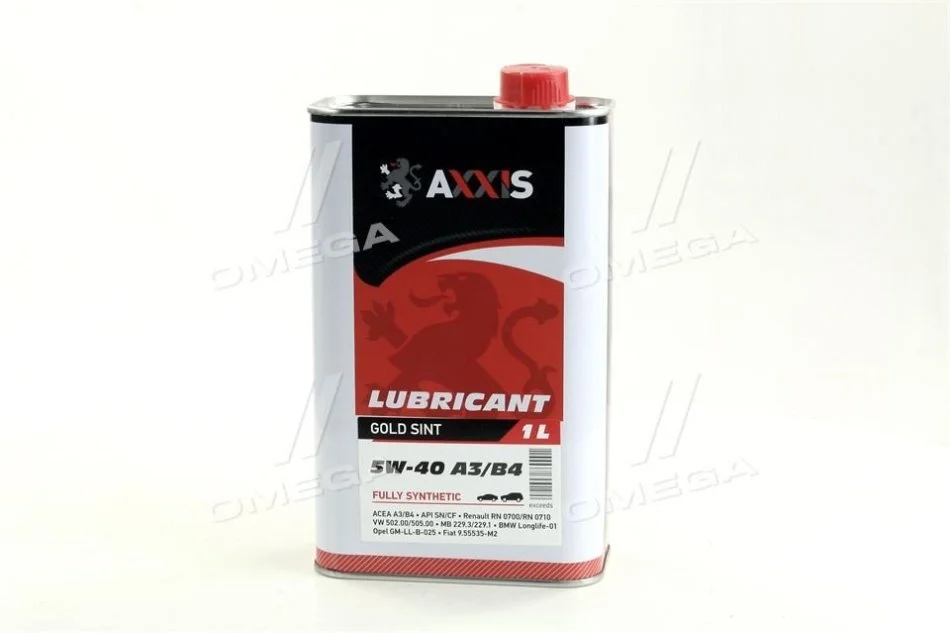 <strong>Масло моторн. AXXIS 5W-40 A3/B4 Gold Sint (Каністра 1л) Axxis AX-2024 (фото 1)</strong>