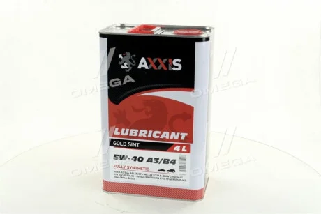 Масло моторн. AXXIS 5W-40 A3/B4 Gold Sint (Каністра 4л) для Axxis AX-2025 фото товара