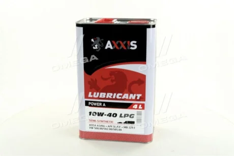 Олива моторн. AXXIS 10W-40 LPG Power A (Каністра 4л) для Axxis AX-2029 фото товару