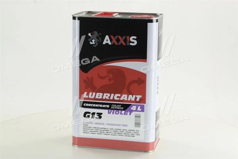 <strong>Антифриз <AXXIS> VIOLET-PURPLE концентрат G13 (-80C) (Каністра 4л) Axxis AX-2089 (фото 1)</strong>