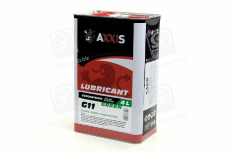 Антифриз <> GREEN концентрат G11 (-80C) (Каністра 4л) Axxis AX-2091 фото товара