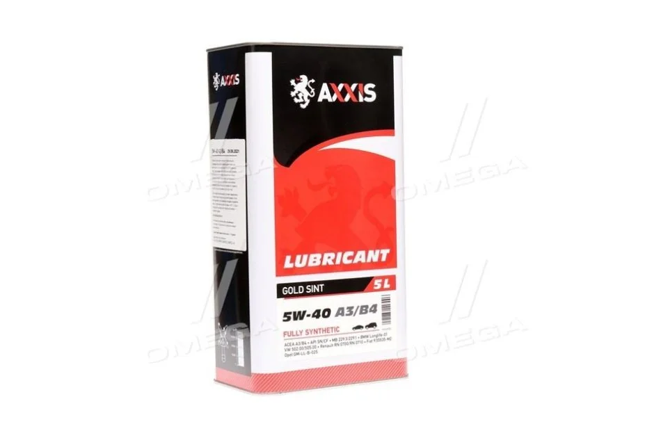 <strong>Масло моторн. AXXIS 5W-40 A3/B4 Gold Sint (Каністра 5л) Axxis AX-2175 (фото 1)</strong>